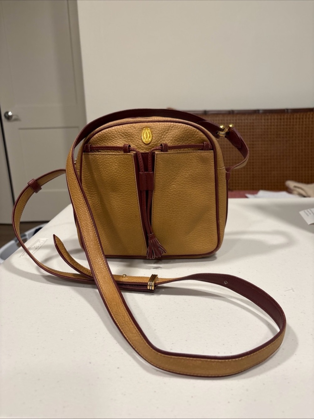 Cartier Vintage Leather Crossbody Bag—GORGEOUS!! Authentic! Excellent Condition